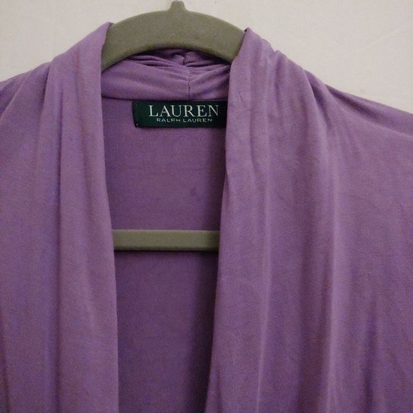 Ralph Lauren Lilac Faux Wrap Long Sleeve Shirt PS - Picture 2 of 11